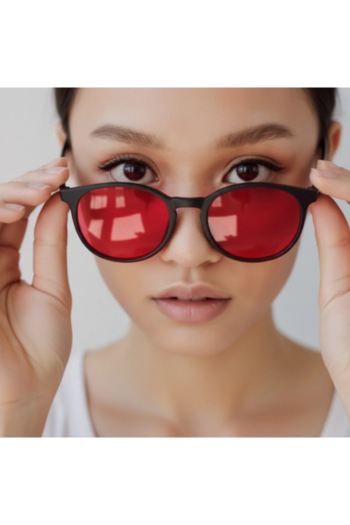 Unisex Kırmızı Lensli Mavi Işık Gözlüğü